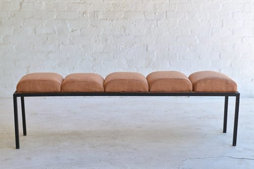 016 Benches - Skinny  with cinnamon cushions